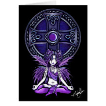 Cartão da fada da meditação de Lotus do céltico