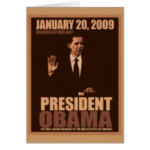 Cartão da inauguração de Obama
