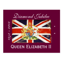 Cartão da rainha Elizabeth II do jubileu de diaman Cartao Postal
