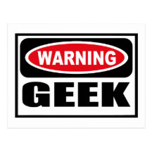 Cartão de advertência do GEEK Cartões Postais