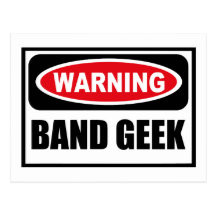 Cartão de advertência do GEEK da BANDA Cartão Postal