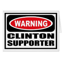 Cartão de advertência do SUPORTE de CLINTON