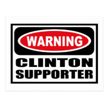 Cartão de advertência do SUPORTE de CLINTON Cartoes Postais