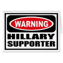 Cartão de advertência do SUPORTE de HILLARY