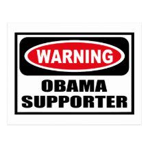 Cartão de advertência do SUPORTE de OBAMA Cartões Postais