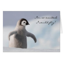 Cartão de aniversário adorável do pinguim
