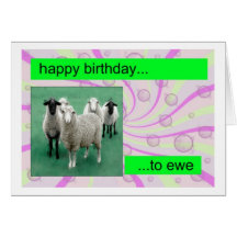 Cartão de aniversário de Sheepy