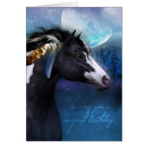 Cartão de aniversário eqüino - cavalo do espírito
