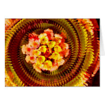 Cartão de aniversário floral do Fractal