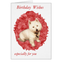 Cartão de aniversário ocidental de Terrier das mon