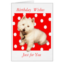 Cartão de aniversário ocidental de Terrier das mon