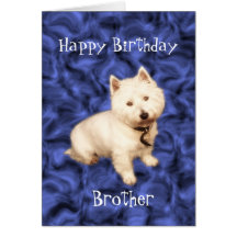 Cartão de aniversário ocidental de Terrier das mon