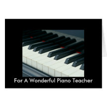Cartão de aniversário para o professor de piano
