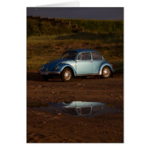 Cartão de carro azul