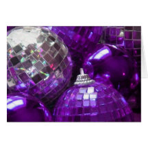 Cartão de cumprimentos Feliz Natal dos Baubles rox