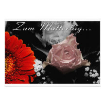 Cartão de flor ao dia de mãe convites personalizado