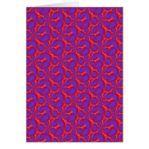 Cartão de furos espiral vermelho e azul
