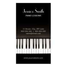 Cartão de indústria musical do piano cartão de visita