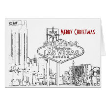 Cartão de Las Vegas do Feliz Natal
