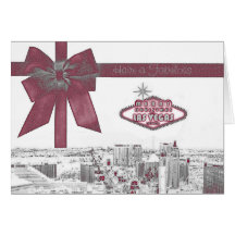 Cartão de Natal de brilho de Las Vegas