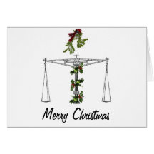 Cartão de Natal do Libra com texto