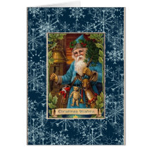 Cartão de Natal do papai noel do vintage