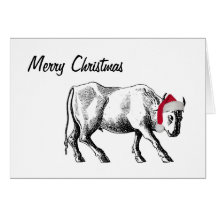 Cartão de Natal do Taurus com texto
