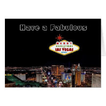 Cartão de Natal fabuloso de Las Vegas