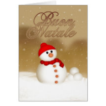 Cartão de Natal italiano - Buon Natale e Felice An
