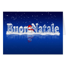 Cartão de Natal italiano - Buon Natale e Felice An