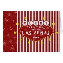 Cartão de Natal retro de Las Vegas