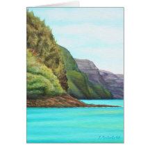 Cartão de nota da arte de Havaí Kauai