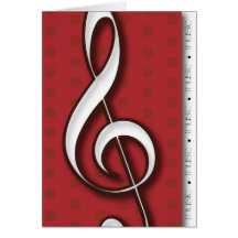 Cartão de nota da música do Clef de triplo