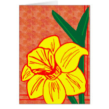 Cartão de nota vazio do Daffodil