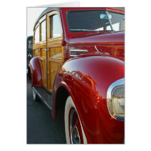 Cartão de nota vermelho de Woodie