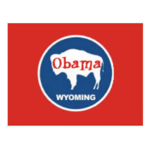 Cartão de Obama Wyoming Cartao Postal