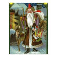 Cartão de Papai Noel do Victorian Cartao Postal