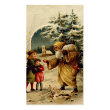 Cartão de presente do papai noel do Victorian Modelos Cartão De Visita