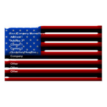 Cartão de visita da bandeira americana
