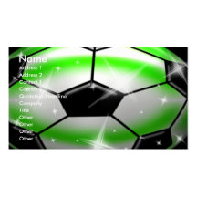 Cartão de visita da bola de futebol