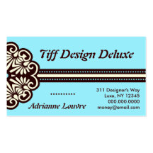 CARTÃO DE VISITA DE LUXE AZUL DE ROCKIN TIFFANY