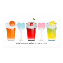 Cartão de visita delicioso das bebidas