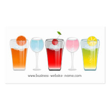 Cartão de visita delicioso das bebidas