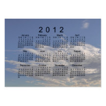 Cartão de visita do calendário de 2012 bolsos