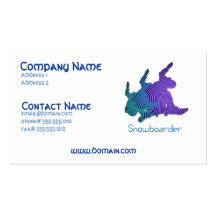 Cartão de visita do logotipo do Snowboard