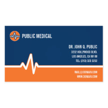 Cartão de visita médico dos cuidados médicos