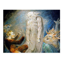 Cartão de William Blake:  Trabalho e sua família Cartao Postal