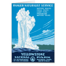 Cartão de WPA para o parque nacional de Yellowston