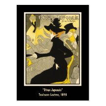 Cartão: Divã Japonais por Toulouse-Lautrec Cartoes Postais