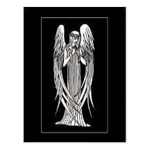 Cartão do anjo de Beardsley Nouveau Cartões Postais